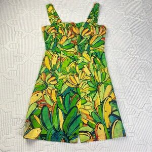 FARM Rio | Dresses | Farm Rio Green Banana Linen Sleeveless Mini Dress Sz  Small Tropical | Poshmark